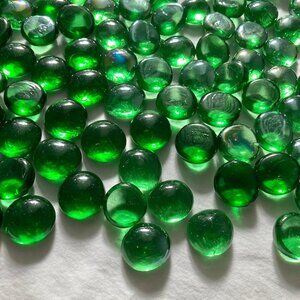 Green Glass Rounds for Mosaics, Crafts, or Home Decor